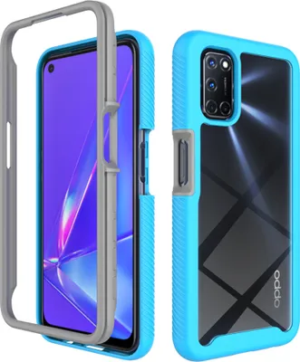 Image de OPPO A52 / A72 / A92 4G Case, Hybrid Transparent Back Cover, Rugged TPU Bumper, Shockproof Case for OPPO A52 / A72 / A92 4G Blue