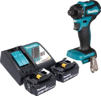 Produktbild von Makita DDF 083 RF Akku Bohrschrauber 18 V 40 Nm 1/4'' Brushless + 2x Akku 3,0 Ah + Ladegerät