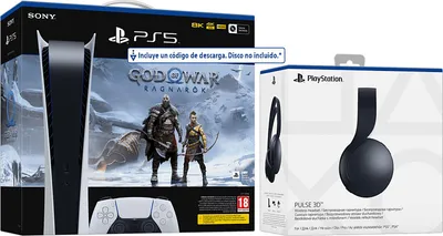 Sony PlayStation 5 PS5 Digital Edition Konsole inkl. God of War Ragnarok + Sony Pulse 3D Headset