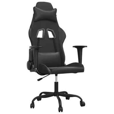 Immagine prodotto di Sedia da gaming vidaXL con funzione massaggio, in Pelle finta nera
