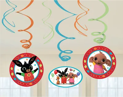 Immagine prodotto di Spirali sospese Bing 6 pezzi colorati 45-60 cm - taglia unica