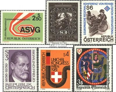 Produktbild von Briefmarken Österreich 1981 Mi 1664,1666,1667,1668,1669, 1670 (kompl.Ausg.) gestempelt Sondermarken