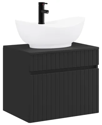 Produktbild von vidaXL Badezimmermöbel-Set Schwarz Holzwerkstoff