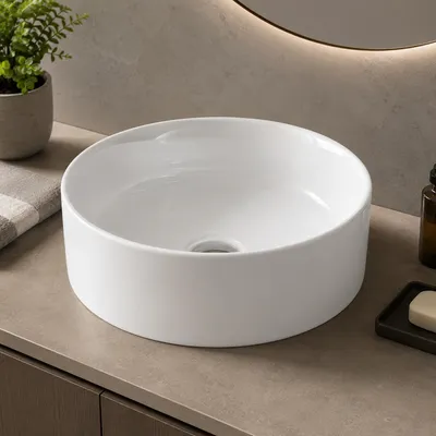 Produktbild von Art of Baan Aufsatzwaschbecken 405x405 mm Keramik weiß Lotus Effekt