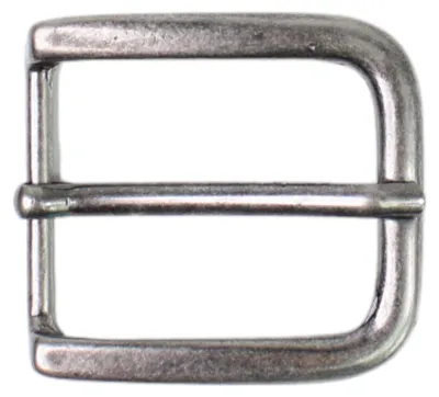 Produktbild von FRONHOFER klassische Gürtelschnalle in dunklem silber, Dornschnalle 4 cm