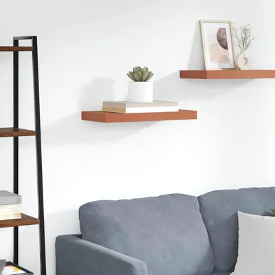 Immagine prodotto di Maison Exclusive - Scaffale da parete, supporto a parete, colore rosso, 50 x 23,5 x 3,8 cm, materiale: legno composito
