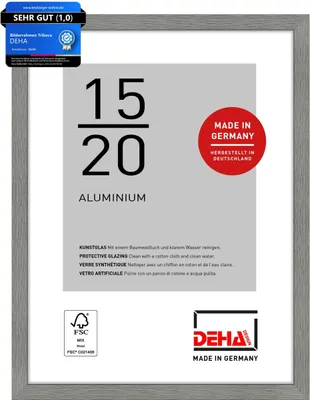 Produktbild von DEHA Design Aluminium Portraitrahmen Tribeca, 15x20 cm, Struktur Grau Matt