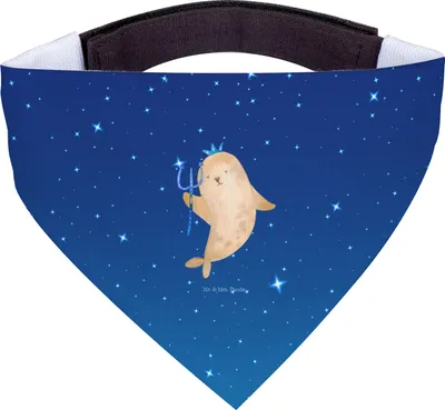 Produktbild von Mr. & Mrs. Panda Hunde Tuch Sternzeichen Wassermann - Sternenhimmel Blau - Geschenk, Halstuch, Geburtstag Februar, Hundehalstuch, Für, Meermann, Nix, Januar, Dreieckstuch