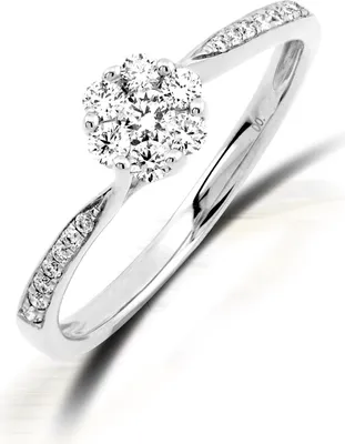 Produktbild von 750er Gold Verlobungsring 4er Krappen ca. 0,34 ct. Diamant Gr. 54 Solitär Antragsring