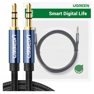 Image de Kabel Mini Jack 3,5Mm Ugreen Av122, Aux, 1M (Noir)