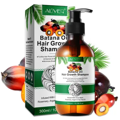 Produktbild von Shampoo Batana mit Rosmarin Haarwachstum Kopfhaut Pflege anti Haarausfall Vegan, 1x 300ml