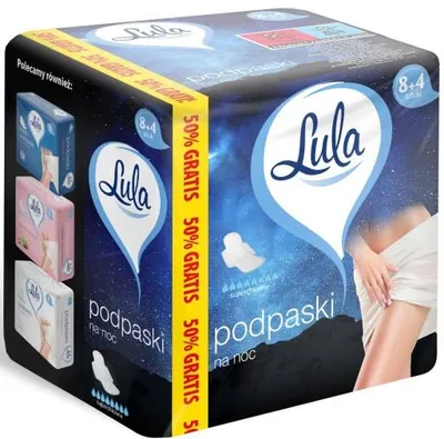Zdjęcie produktu dla LULA Podpaski na noc 8szt +50%