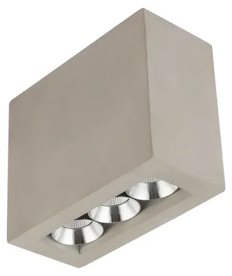 Produktbild von LED Deckenleuchte, Betonoptik, eckig, grau, L 12,2 cm