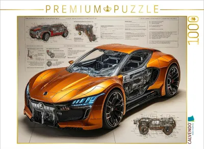 Produktbild von CALVENDO Puzzle Sportwagen | 1000 Teile Lege-Größe 64x48cm Foto-Puzzle für glückliche Stunden