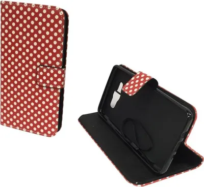 Produktbild von Handyhülle Tasche für Handy Samsung Galaxy J7 2016 Polka Dot Rot