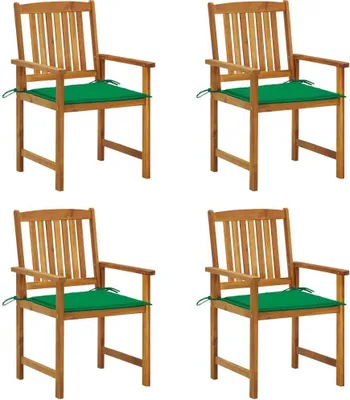 Produktbild von Möbel Gartenstühle mit Kissen 4 Stk. Massivholz Akazie - Gartensessel 3061178