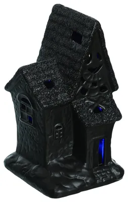 Produktbild von Beleuchtete Spooky Glitter Geisterhaus Deko für Halloween