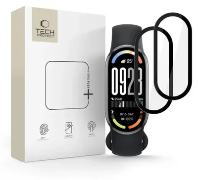 Image de Verre hybride Tech-Protect Glass Flex+ 2-pack pour Xiaomi Smart Band 10, 10 NFC - noir