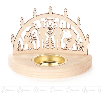 Zdjęcie produktu dla Świecznik Erzgebirge  Szerokość x wysokość x głębokość 12 cm x 8,5 cm x 6,5 cm NOWOŚĆ
