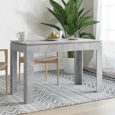 Produktbild von vidaXL Stół do jadalni betonowy szary 120x60x76 cm materiał drewnopochodny