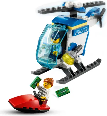 Produktbild von LEGO 60275 City Polizeihubschrauber Spielzeug mit Polizisten und Gauner Minifiguren für Jungen und Mädchen ab 4 Jahren