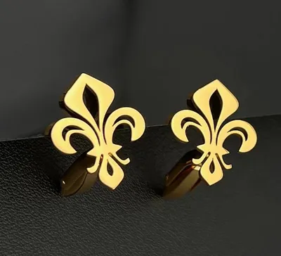 Produktbild von Französische Lilien-Manschettenknöpfe aus Gold