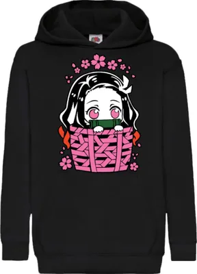 Produktbild von Kinder Kapuzenpullover Anime Manga Demon Anime Slayer Nezuko Kamado 06, 9-11 Jahr - 140 / Schwarz