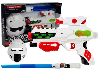 Immagine prodotto di Pistola laser cosmica con maschera di spada incandescente