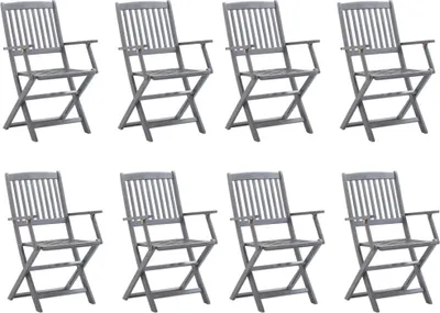 Produktbild von Klappbare Gartenstühle 8 Stk. Massivholz Akazie