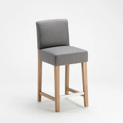 Produktbild von Holzbar und Küchenhocker aus 63cm Höhe Design Comfort L - Shabby Grau