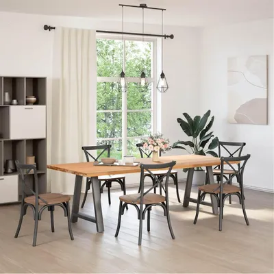 Obrázok produktu pre vidaXL Nohy jedálenského stola v tvare A 2 ks. Antracit 70x(72-73) cm Oceľ