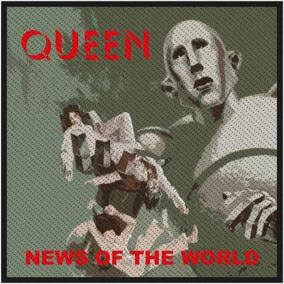 Produktbild von Queen - Standardgröße - Patch "News Of The World" - Polyester RO8313 (Einheitsgröße) (Grau/Rot/Grün)
