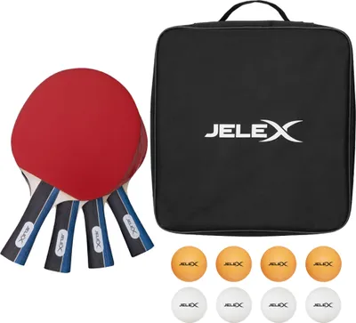 Produktbild von Einheitsgröße JLX-206|JELEX Sidespin 4er-Set Tischtennis Schläger mit 8 Bällen