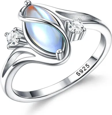 Produktbild von Adramata Mondstein Ring Silber 925 Solitaire Damen Edelstein 57