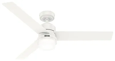 Produktbild von Deckenventilator mit Beleuchtung und Fernbedienung Greenville Weiß 132 cm