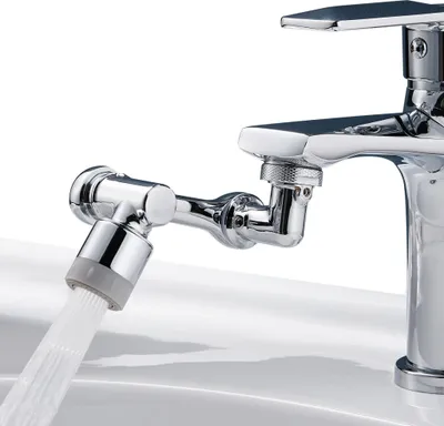Produktbild von Bad Wasserhahn Aufsatz Drehbarer Wasserhahn Verlängerung mit Wassersparer, 1440 Schwenkbarer Perlatoren