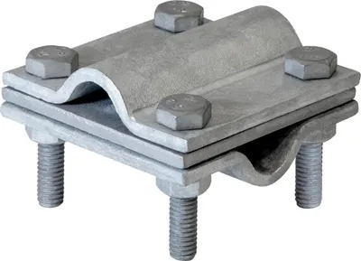 Produktbild von Obermoser Kreuzverbinder, Stahl, feuerverzinkt, 52x52x3 mm, rund/flach/rund, 1 Stk.