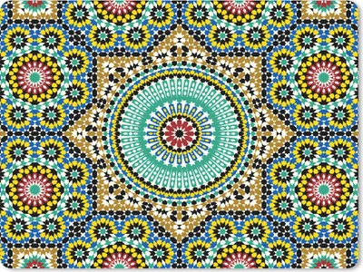 Produktbild von MuchoWow® Mauspad Mousepad Mosaik - Muster - Mandala 23x19 cm - Mousepads - Maus Mat - Pad - Mausunterlage - Schreibtischunterlage - Mauspad