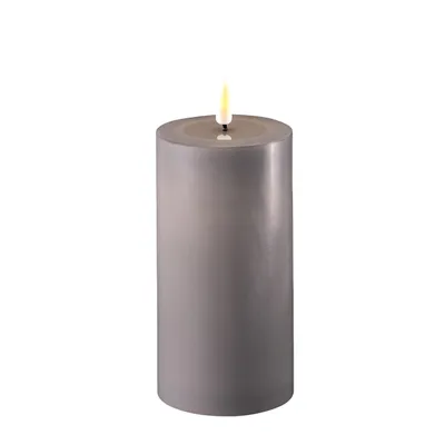 Produktbild von Deluxe HomeArt "Deluxe HomeArt LED Kerze Stumpenkerze grau 7,5 x 15cm"