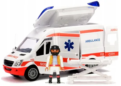 Produktbild von Dromader Ambulance Krankenwagen Spielzeug mit Licht und Ton
