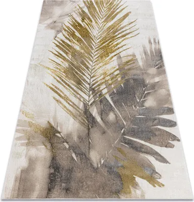 Produktbild von BLISS Z216AZ137 Teppich creme / gold – Palmenblätter, modern, strukturell beige 160x220 cm