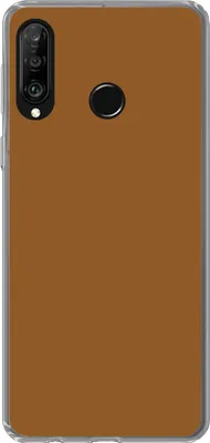Produktbild von MuchoWow® Handyhülle Schutzhülle Hülle für Telefoonhoesje Huawei P30 Lite Braun - Erdton - Unifarben Silikon Softcase Handy Hülle - Handyhülle