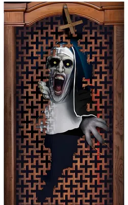 Produktbild von Horror Nonne Türbild – Halloweendeko 80 x 180 cm