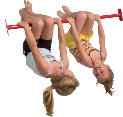 Image de Barre d'étirement 90 cm ROUGE en métal peint par poudrage avec vis + capuchons Barre