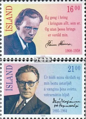 Produktbild von Briefmarken Island 1988 Mi 680-681 (kompl.Ausg.) postfrisch Isländer
