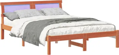 Produktbild von Bettrahmen Wachsbraun 120 x 190 cm Massives Kiefernholz