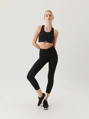 Produktbild von Björn Borg - Damen - Sthlm High Waist 7/8 Strumpfhose - Schwarz - Gr. 38
