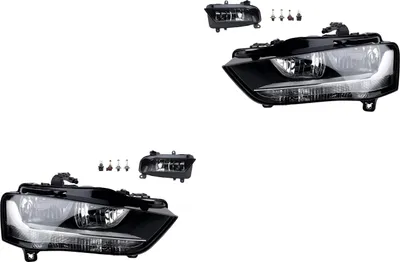 Produktbild von Scheinwerfer Satz passend für Audi A4 8K 02/12- H7 H7 Halogen +Nebel+Leuchtmitt. 8K0941003AB 8K0941003L 8K0941004AB 8K0941004L 8K0941699 8K0941 Johns