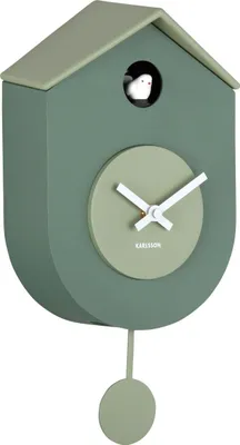 Produktbild von Karlsson - Wanduhr Grato Cuckoo - Jadegrün - 9.2x17.5x33.2cm