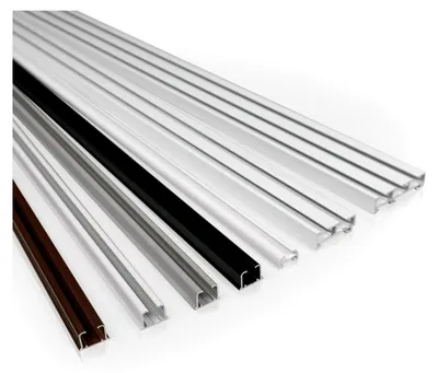 Produktbild von Gardinenschiene Vorhangschiene nach Maß Serie Y 1-läufig (305cm - 600cm) Aluminium, inkl. Befestigungsmaterial, für Schiebevorhang